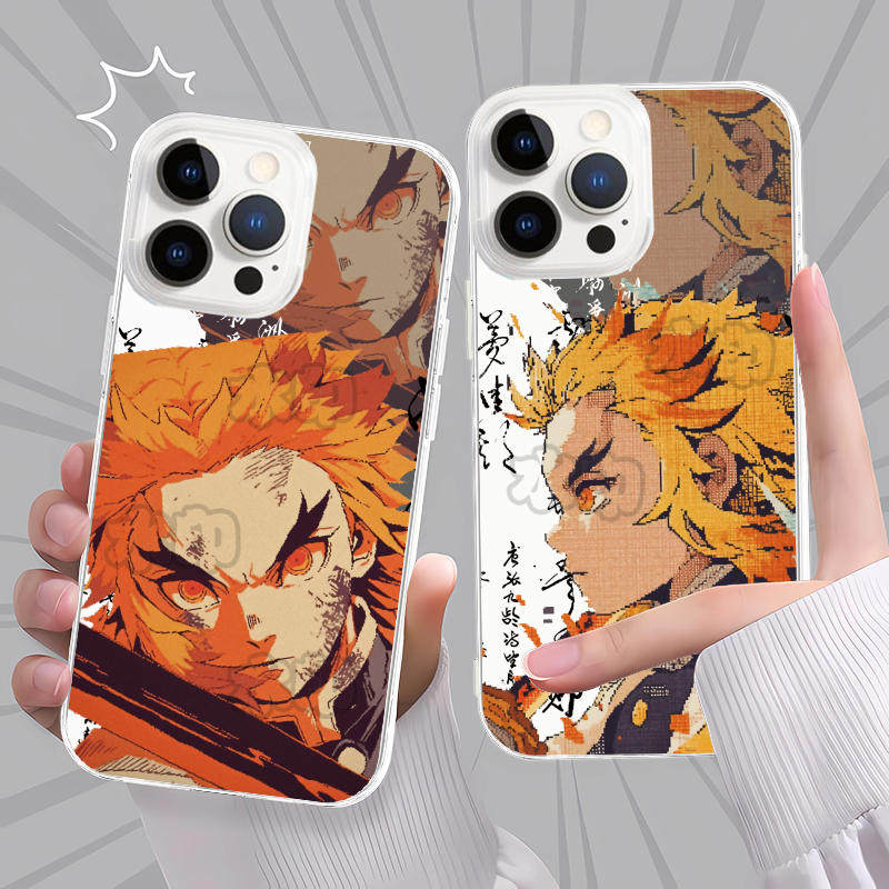 鬼灭之刃无限城炎柱炼狱杏寿郎手机壳适用苹果17新款VIVOX200SVIVOY500荣耀一加ACE5OPPOY52S小米15红米K70IQ