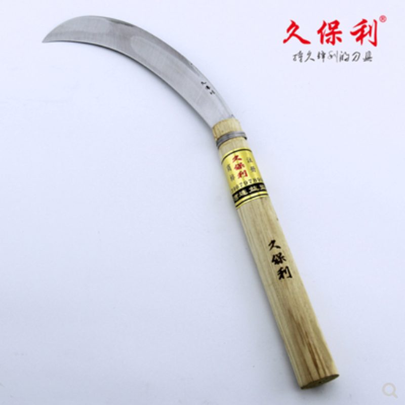 台湾久保利7-35木柄香蕉刀(大号) 专业香蕉采摘刀多功能水果刀菠