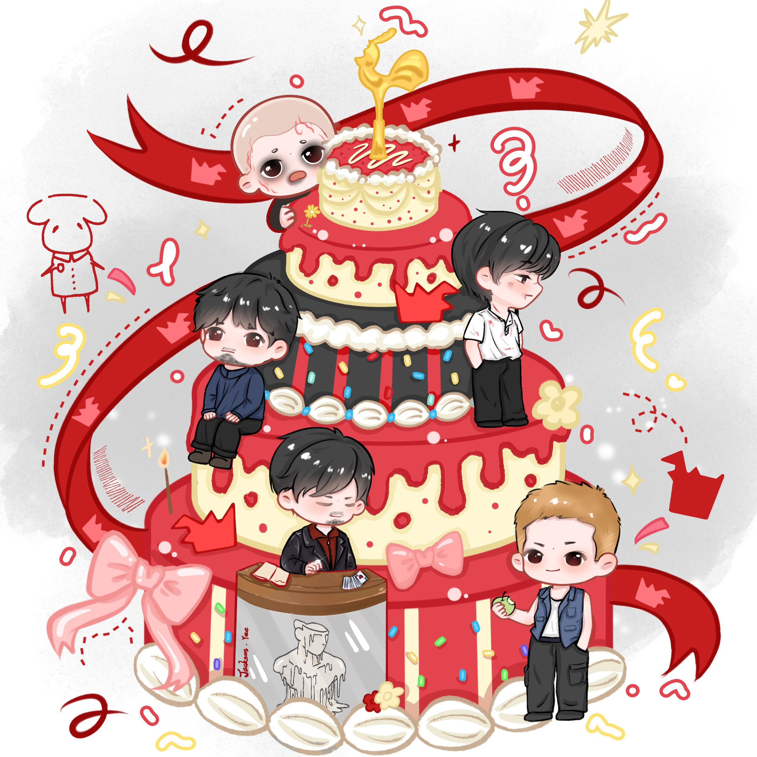 q版人物绘画头像手绘明星卡通形象代画周边画像定制立绘漫画约稿