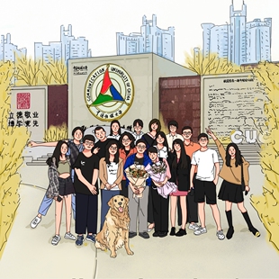 手绘团体照合照定制公司团建照片转卡通动漫画形象约稿设计