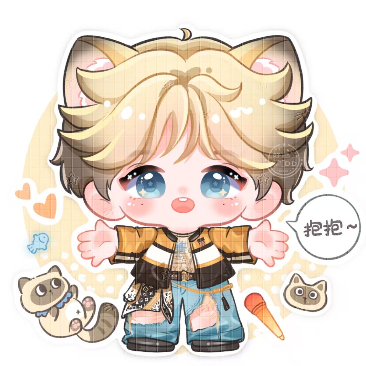 QQ人约稿包浆头像定制手绘小鼻嘎卡通形象明星动漫画像周边应援