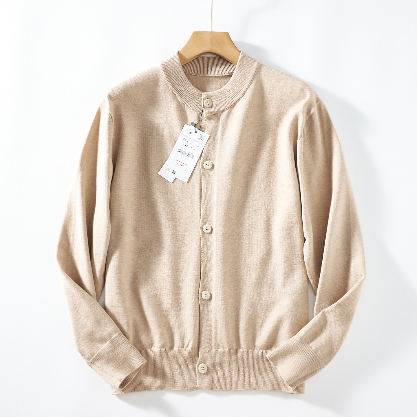 意式老钱风！柜429！外贸男装秋冬棉混纺宽松长袖开衫毛衣外套潮