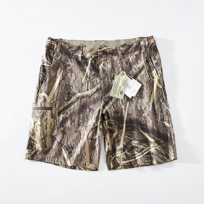 户外轻量防水！北美单！外贸男装夏季复古印花狩猎防晒五分短裤潮