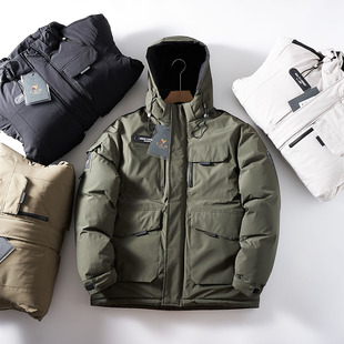 秋冬户外御寒保暖工装 外贸男装 连帽棉衣外套 防风防水 出口订单