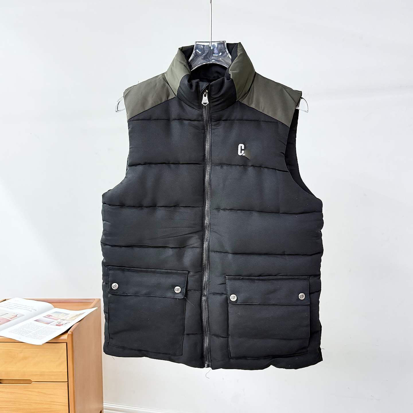 北美尾货三防牛津布加厚加绒保暖秋冬男士立领休闲绗缝棉马甲背心