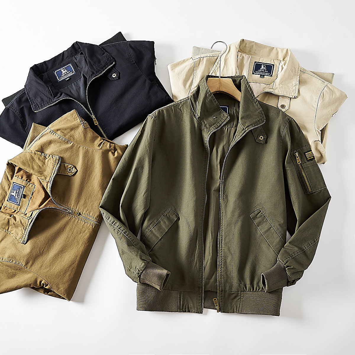 教官服！美式复古线！秋季男士纯色立领工装军旅风飞行夹克外套潮
