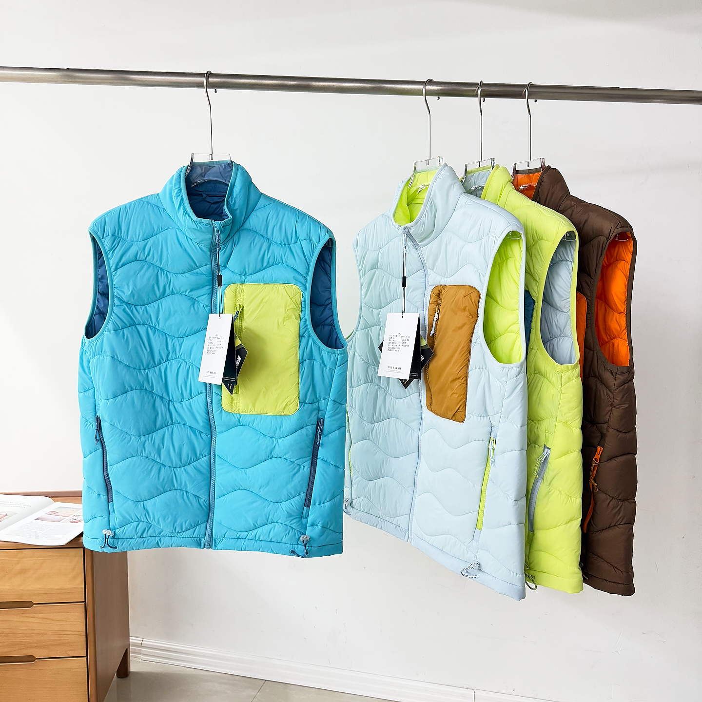 可情侣！大厂订单！冬季撞色减龄百搭保暖面包吐司服棉衣马甲外套