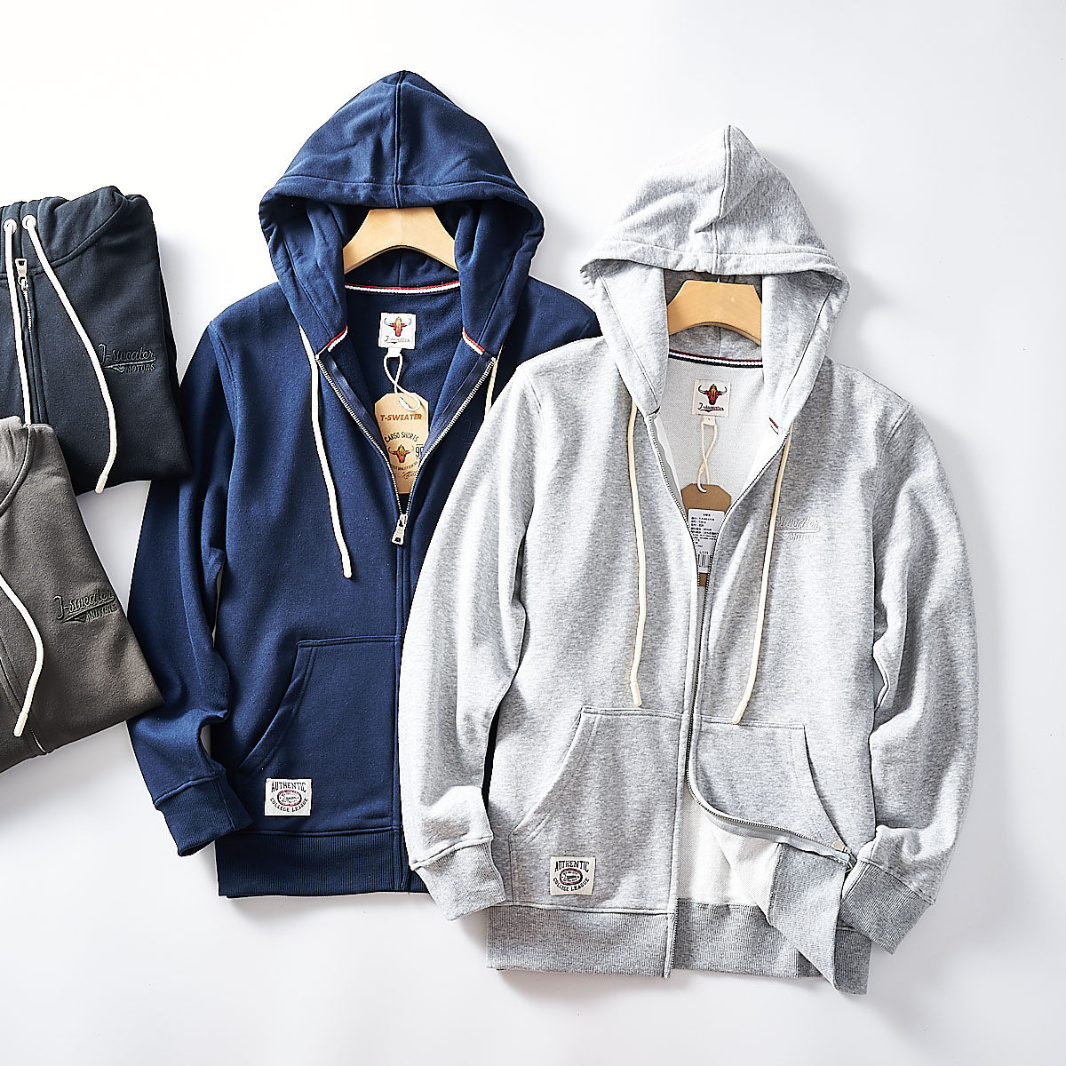 HK订单！重磅水洗毛圈棉！秋季新品男士百搭运动休闲连帽开衫卫衣