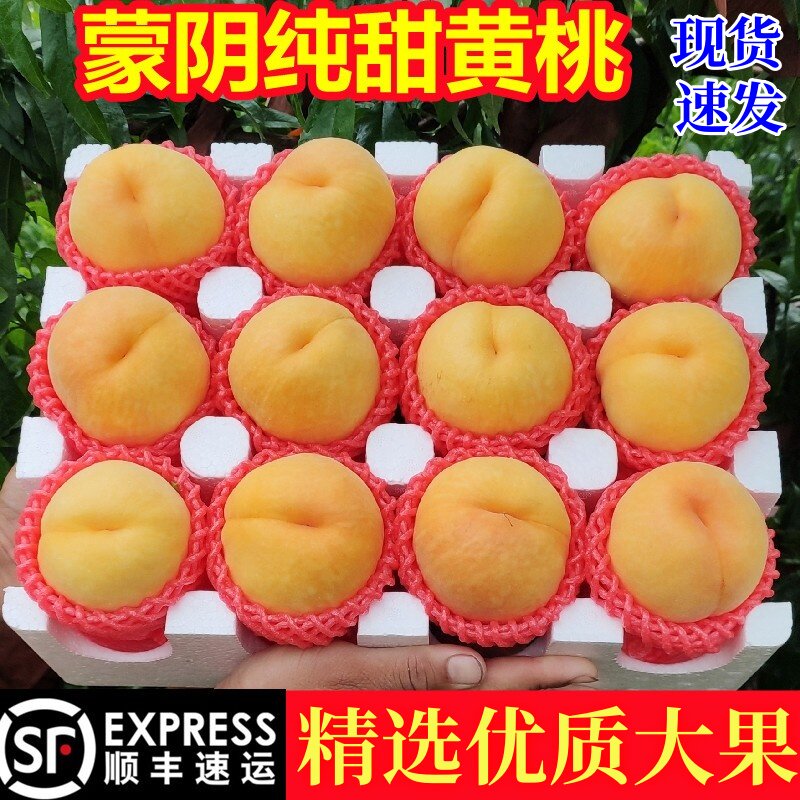 蒙阴黄桃纯甜5斤大黄桃顺丰包邮