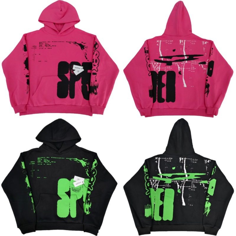 跨境外贸高品质连帽衫潮牌印花字