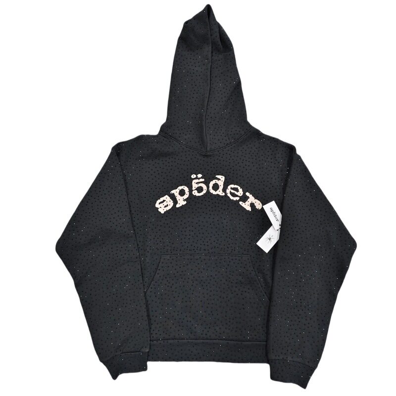 跨境原版全烫钻连帽衫1高品质重