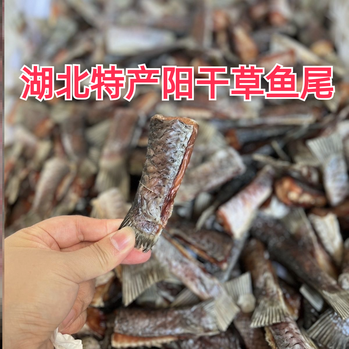 湖北特产阳干鱼尾风干草鱼尾巴