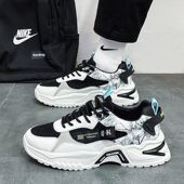 增高网面老爹鞋 新款 网红潮青少年透气男鞋 2025春季 厚底跑步运动鞋