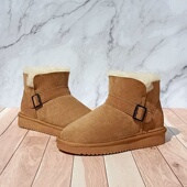 棉鞋 澳洲冬季 羊皮毛一体雪地靴男女真皮防滑加厚加绒保暖东北大码