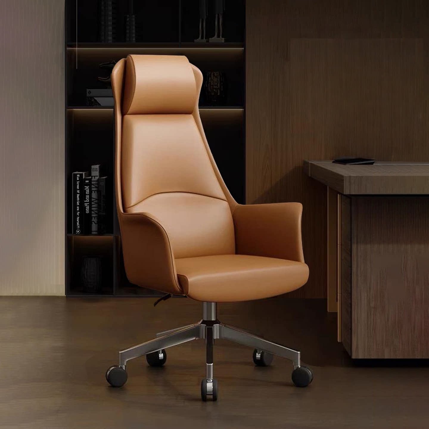 办公老板椅舒适久坐真皮会议椅家用书房直播电脑座椅大班前台转椅