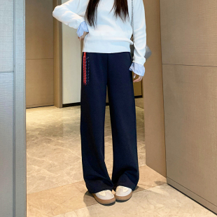 诺初 子不勒肚子阔腿裤 孕妇秋季 裤 托腹春秋直筒裤 外穿2025新款