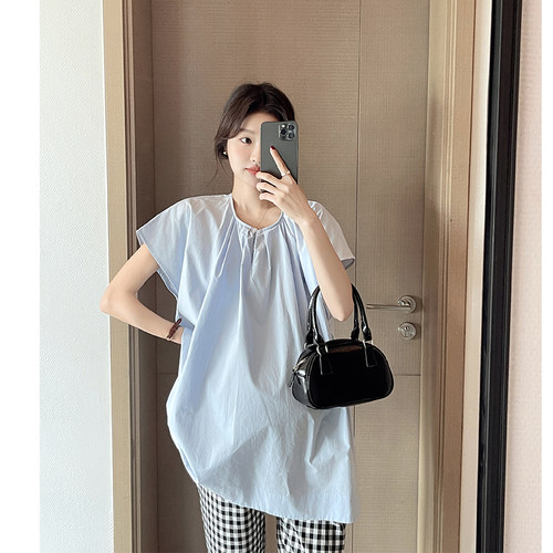 孕妇夏季娃娃衫宽松衬衫