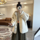 孕妇秋冬季 加厚羊羔毛外套时尚 休闲宽松连帽衫 保暖 棉服冬装 上衣