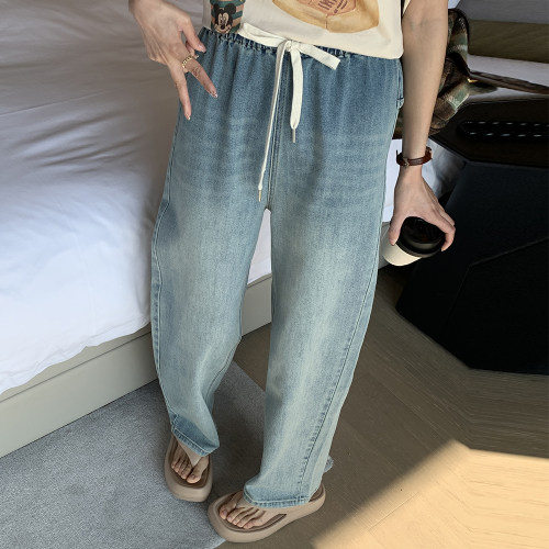 孕妇裤春秋款外穿孕妇牛仔裤直筒