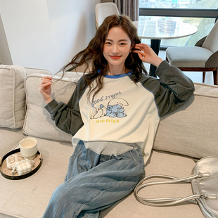 ◆诺初◆孕妇装插肩袖T恤轻薄宽松印花上衣空调罩衫春夏纯棉打底