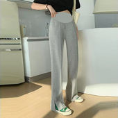 子春秋装 显瘦加绒孕妇装 外穿孕妇裤 弹力孕妇裤 新款 托腹裤 微喇长裤