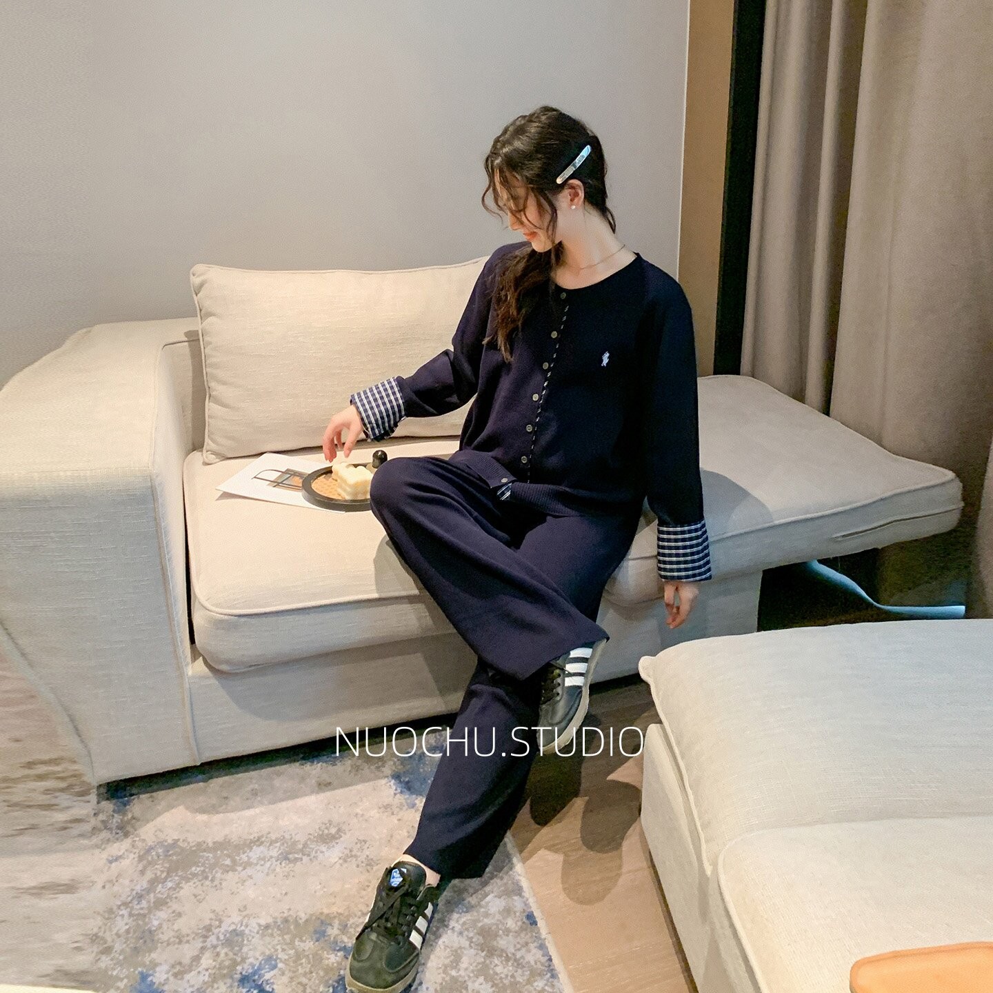 孕妈高级感穿搭套装遮肚子不显怀