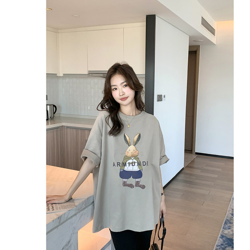 孕妇减龄兔子T恤宽松大码显瘦