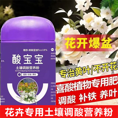 酸宝宝硫酸亚铁花肥喜酸植物防治黄叶盆栽土壤调酸碱专用水溶肥料 - 封面