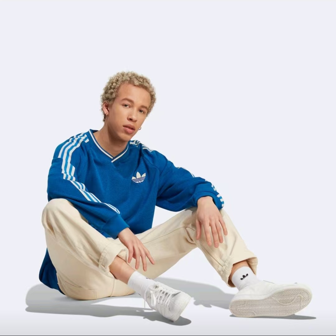 Adidas阿迪达斯 三叶草男子时尚休闲圆领运动长袖T恤 IP6989