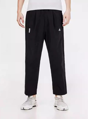 Adidas阿迪达斯 直筒宽松防风休闲梭织运动长裤 H39261 GV5193