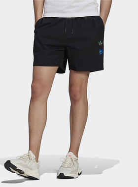 Adidas三叶草 男子梭织速干五分运动休闲短裤HA4686 4687 GN3629