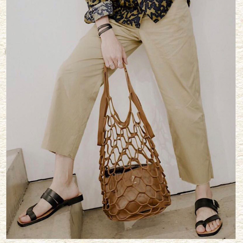 DRESSCODE代购 台湾设计师品牌代购 小红书推荐牛皮渔网包包