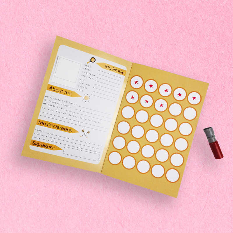 儿童心愿存折盖章收集本