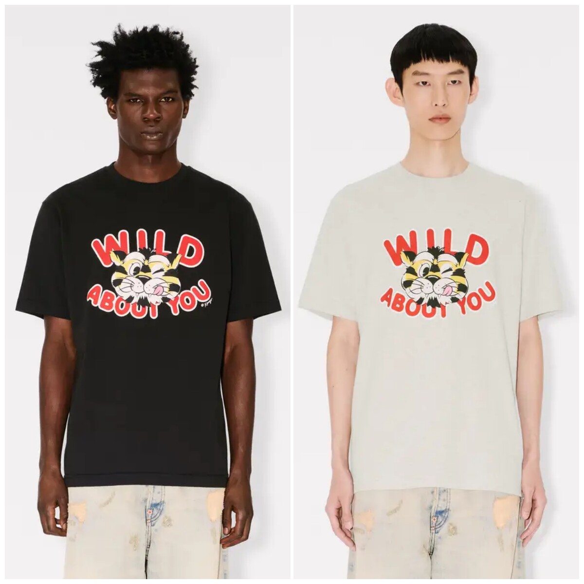 法国高田Wild Tiger 26夏季新款纯棉短袖女刺绣虎头日系圆领T恤男