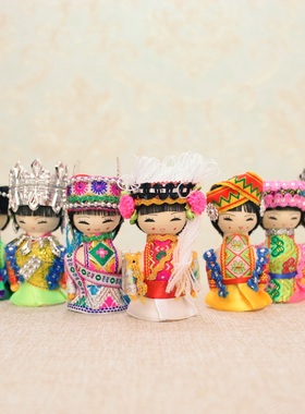 云南民族娃娃木偶礼物酒店礼品