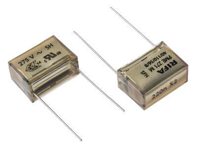 KEMET PME271M 系列 220nF &plusmn;10% 275 V 交流 纸质电容器, 通孔安装