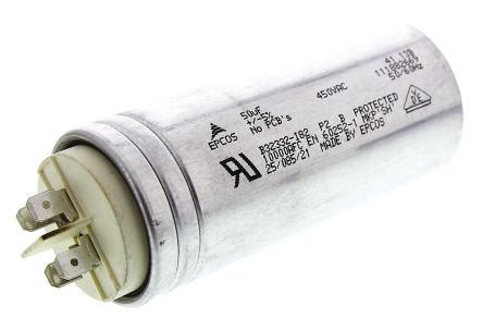 EPCOS B32332 系列 50μF 聚丙烯电容器 (PP) B32332I6506J082, ±5%, 450V 交流, 螺柱安装