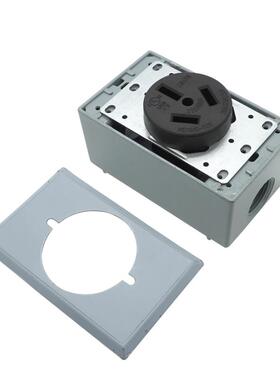 NEMA开关插座底盒UL认证美标铝压铸明装防水单联接线盒三孔 盖板