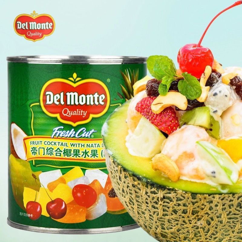 包邮进口帝门综合椰果水果罐头850g 商用地扪杂果烘焙原料图片