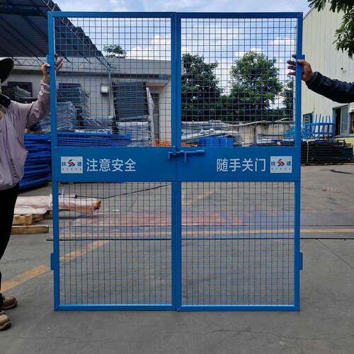电梯防护门厂家工地施工人货梯安全门升降机安全防护门现货电梯门
