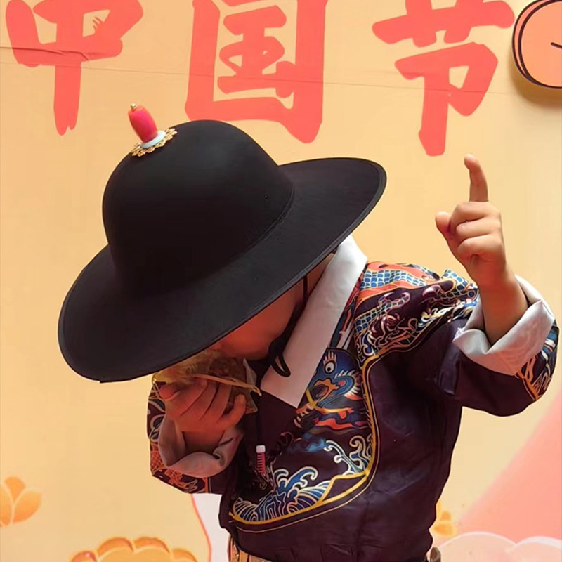 明制汉服帽子大圆帽飞鱼服帽儿童图片