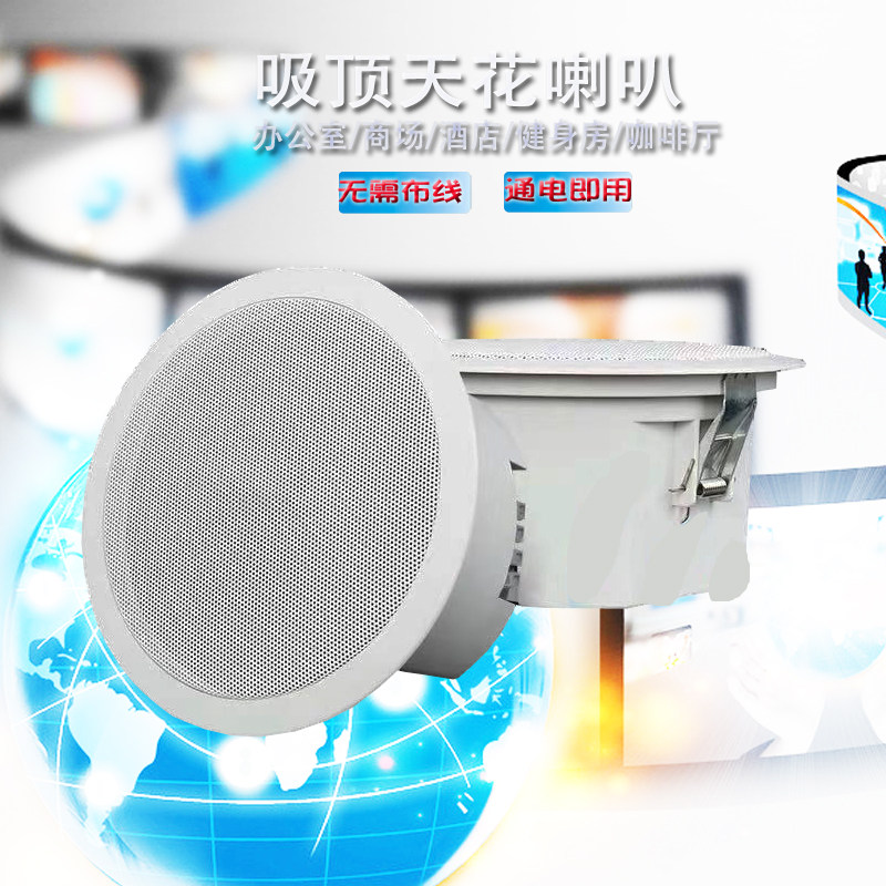 壁挂音响音柱吸顶音箱套装调频天花喇叭校园厂区背景音乐广播系统
