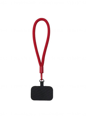 无印良品手腕挂绳 红色手机链 直径7.5mm全长340mm手机挂件灰白色