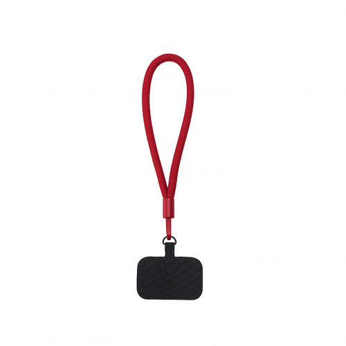 无印良品手腕挂绳 红色手机链 直径7.5mm全长340mm手机挂件灰白色