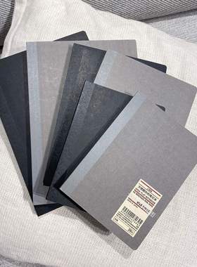 现货 无印良品方便翻开笔记本 A6/B6/A5横线80页淡灰色黑色记事本