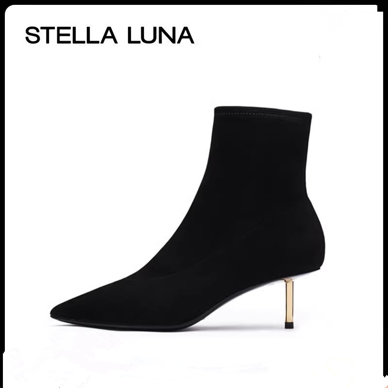 STELLALUNA欧美瘦瘦靴猫跟性感