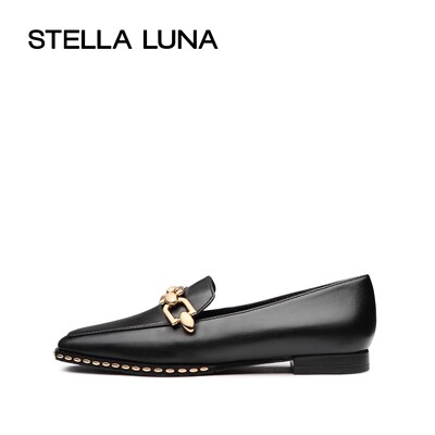 STELLALUNA乐福鞋链链鞋穆勒鞋
