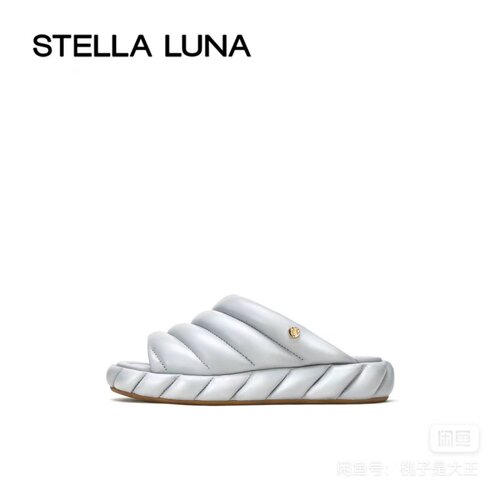 STELLALUNA厚底一字拖女鞋