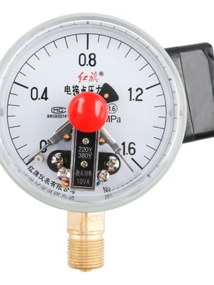 红旗电接点压力表真空表YX100水泵水塔压力控制器16公斤厂家直销