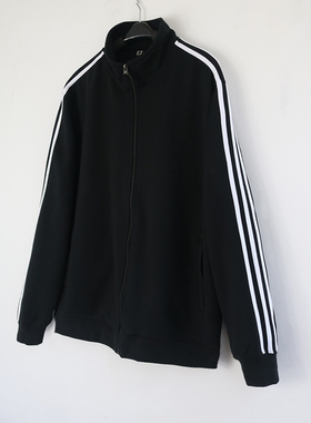 原创BF风2025春秋装情侣男女款三条杠休闲运动立领卫衣外套上衣潮